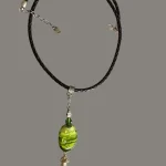 Colier Piele , Argint Murano