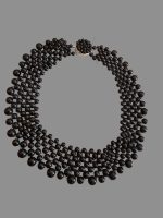 Colier tip Guler - Margele Negre - imagine 4