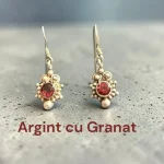 Cercei Argint cu Granat
