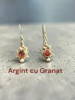 Cercei Argint cu Granat