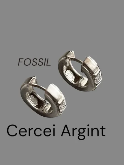Cercei Argint FOSSIL 1.5 cm