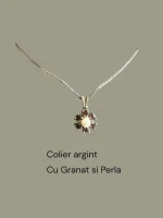 Colier Argint cu Granat, Perla